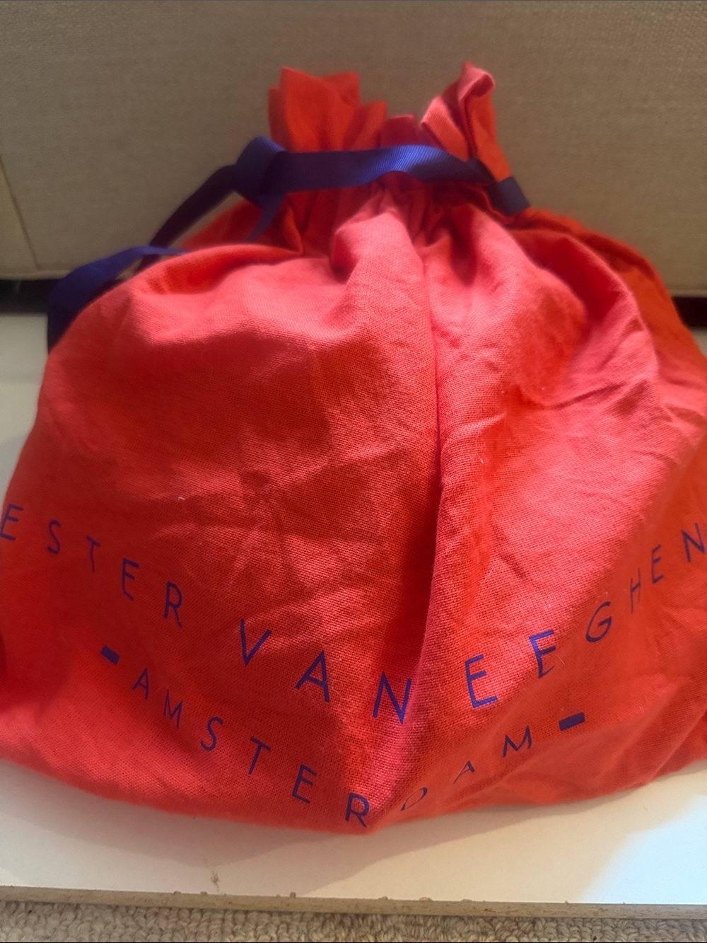 Hester van Eeghen Amaterdam Red Travel Dust Bag